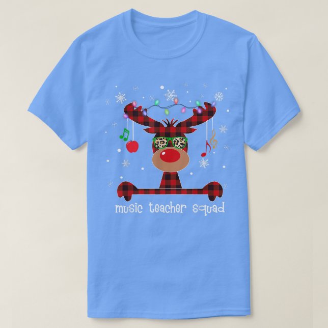 Music Teacher Squad Play Shirt Reindeer Wearing S T Shirt (Design framsida)