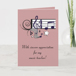 Music Teacher Tack Kort