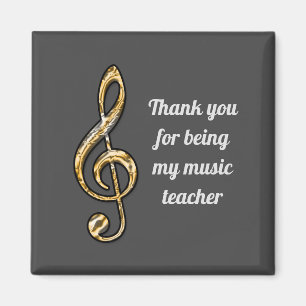 Music Teacher-uppskattning Guld Clef Tack Magnet
