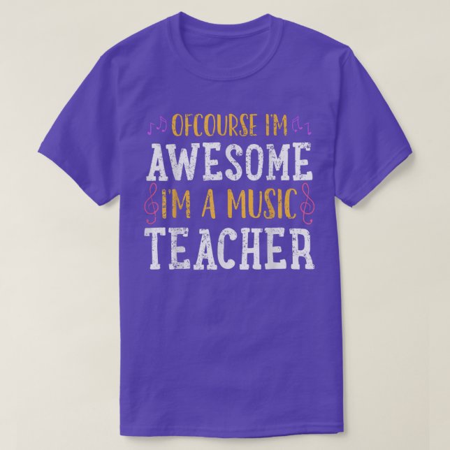 Music Teacher Vintage Gift T Shirt (Design framsida)