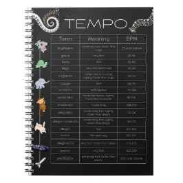 Music Tempo spiral notebook Anteckningsbok