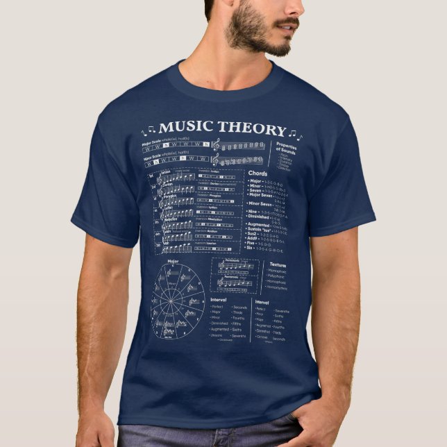 Music Teory Music Teacher Musician Learning T Shirt (Framsida)