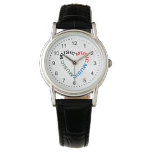 Music Text Heart Armbandsur