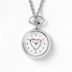 Music Text Heart Armbandsur