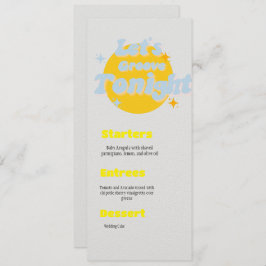 Music Theme Bröllop Menu Spara Datumet