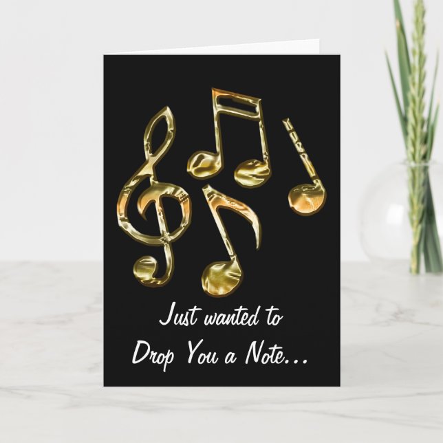 MUSIC Themme Witty Note Note Card Kort (Framsida)