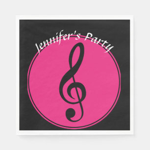 Music ThGodble Clef Party Pappersservett