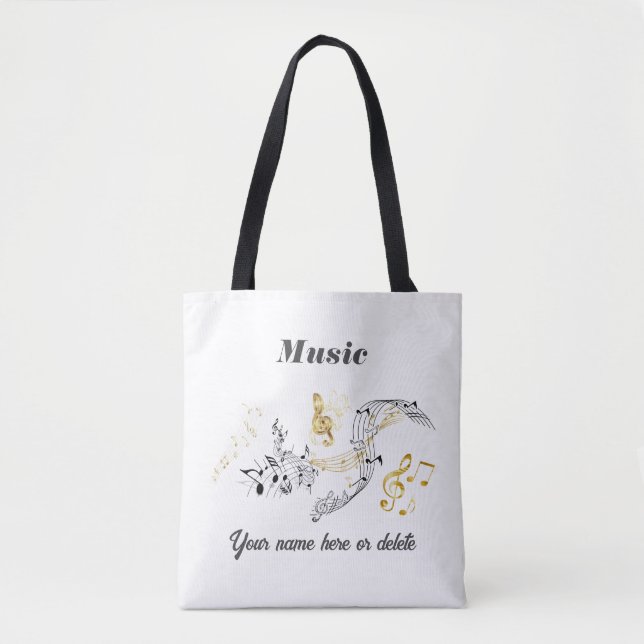 Music Tote Bag - Personlig Tygkasse (Framsida)