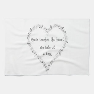 Music Touches the Heart Inspirational Quote Kökshandduk