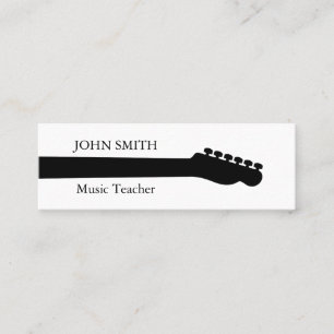 Music Treble Clef Chrome Personlig Mini Visitkort