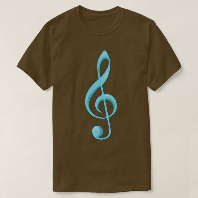 Music Treble Clef Piano Guitar T Shirt (Design framsida)