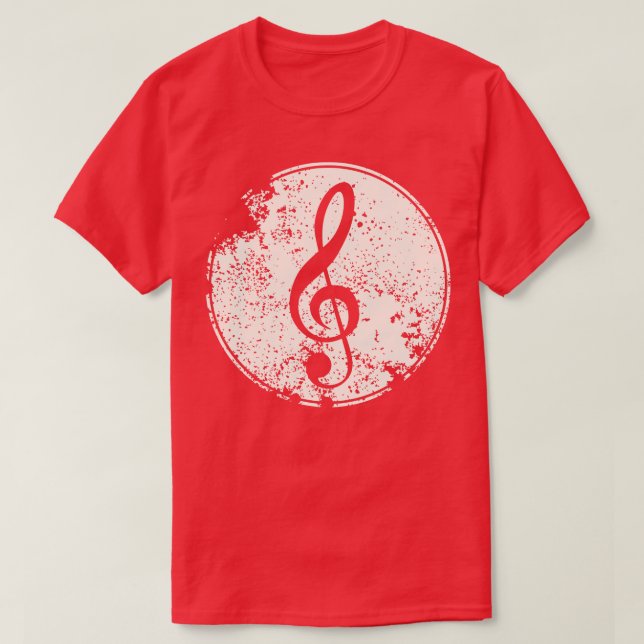 Music Treble Clef T Shirt (Design framsida)