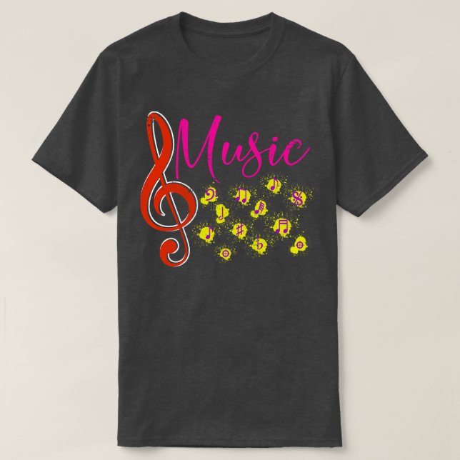 Music Treble Clef T Shirt (Design framsida)