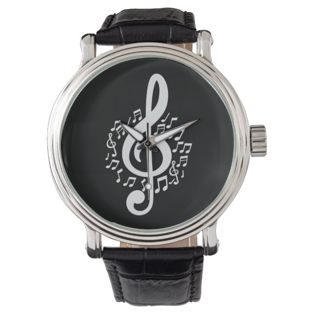 Music Treble Clef Watch Musician Gift Armbandsur (Framsida)