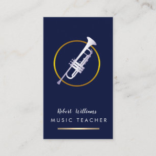 Music Trumpet Instrument Bass Band Musician Visitkort