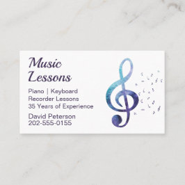 Music Tutor Piano Teacher Tuition Visitkort