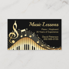 Music Tutor Piano Teacher Tuition Visitkort