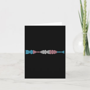 Music Vågar Subtle Trans Pride Flagga Transgender Kort