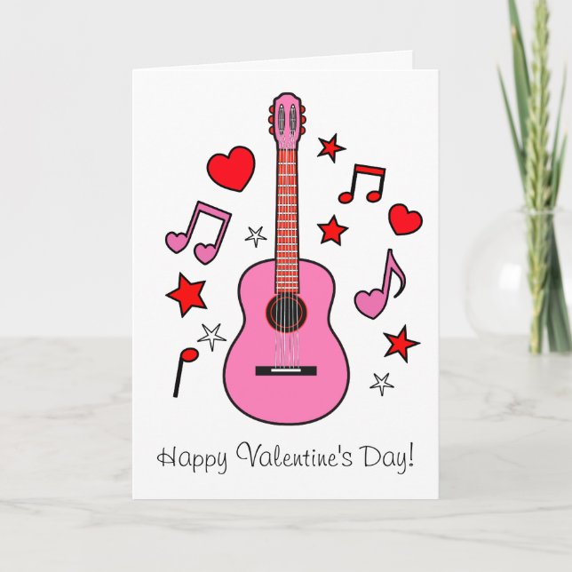 Music Valentines dag Helgkort (Framsida)