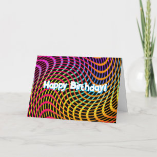 Music Vibration Färg Dancing Vibes Birthday Card Tack Kort