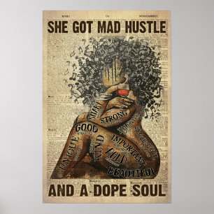 Music &Vin Älskare Hon Har Mad Hustle och en påve  Poster
