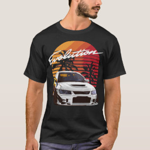 Music Vintage Retro Mitsubishi Evolution Evo Summe T Shirt