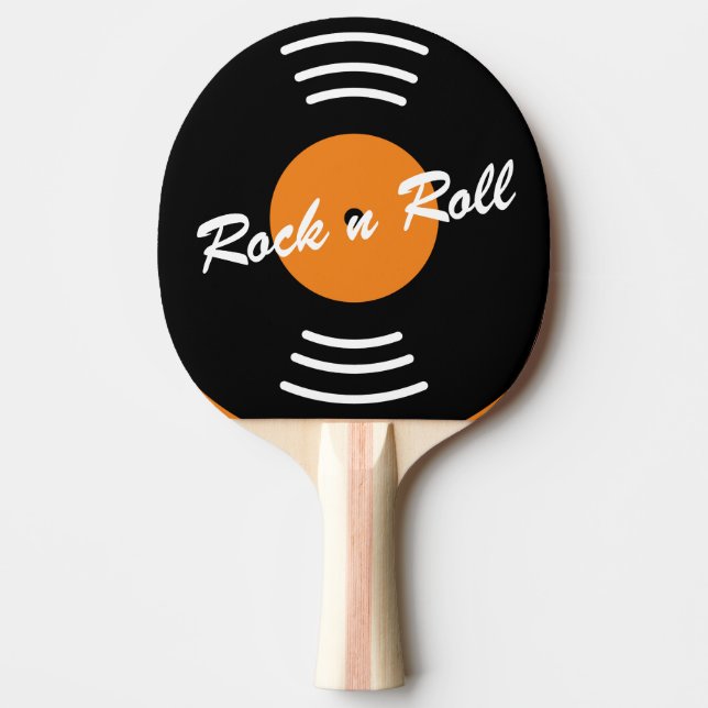 Music vinyl record bord tennis ping pong paddles pingisracket (Framsidan)