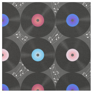 Music Vinyl Records Musik noter Tyg