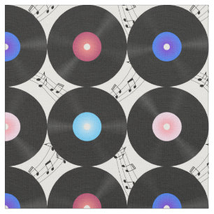 Music Vinyl Records Musik noter Tyg