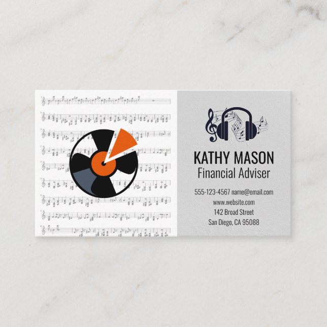 Music Vinyl Visitkort (Framsida)