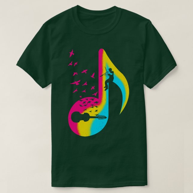 Music Viola Damore Player T Shirt (Design framsida)