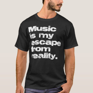 Music Vs Reality retro T Shirt