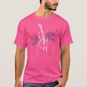 Music Wave Retro Cello T Shirt