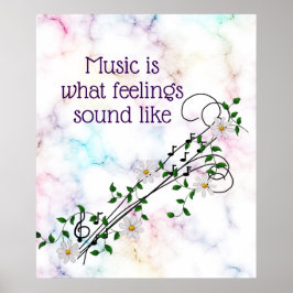 "Music What Feelings Ljud like" Anmärkningar och D Poster