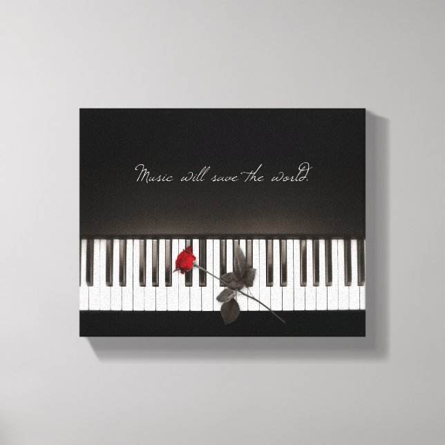 Music Will Spara The World - Ro Piano canvas (Framsida)