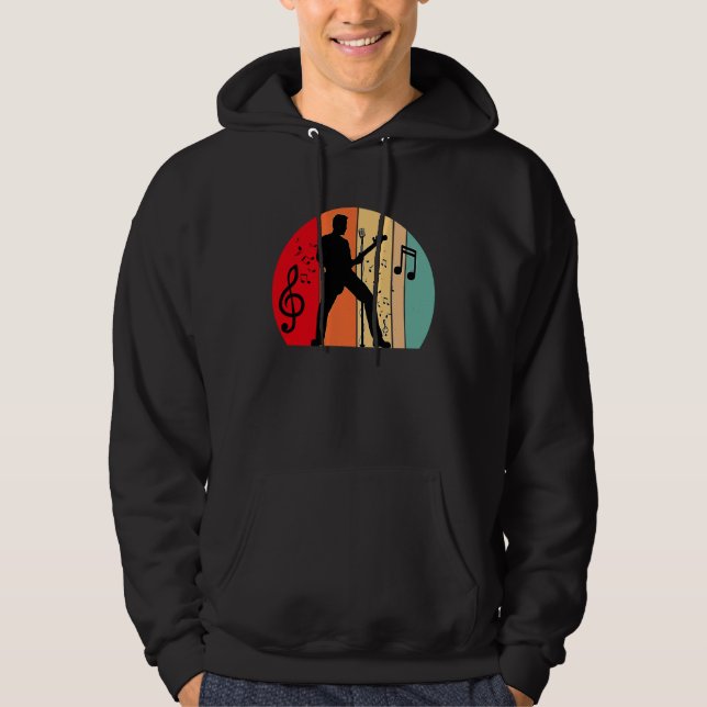 music with guitars musical notes guitarist hoodie (Framsida)