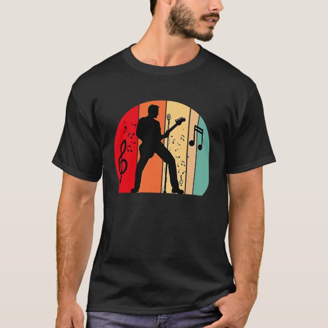music with guitars musical notes guitarist t shirt (Framsida)