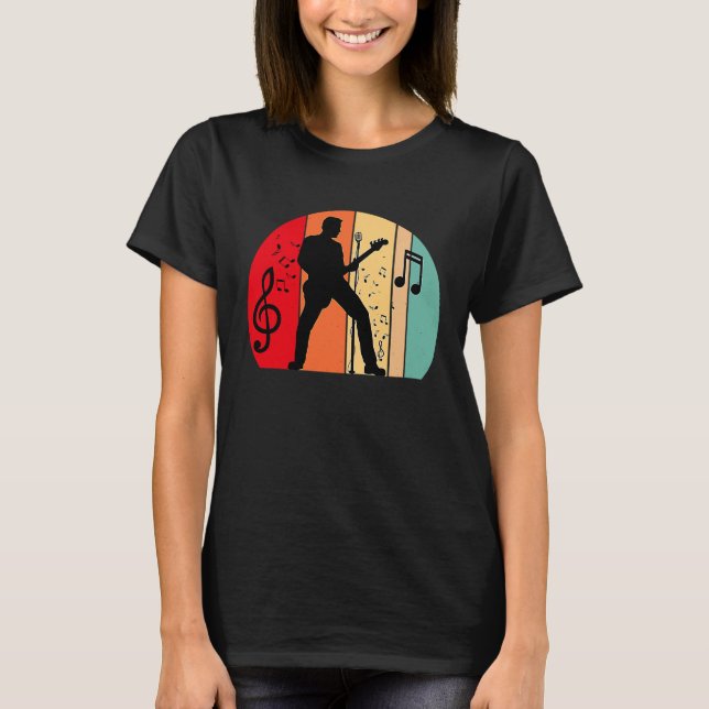 music with guitars musical notes guitarist t shirt (Framsida)