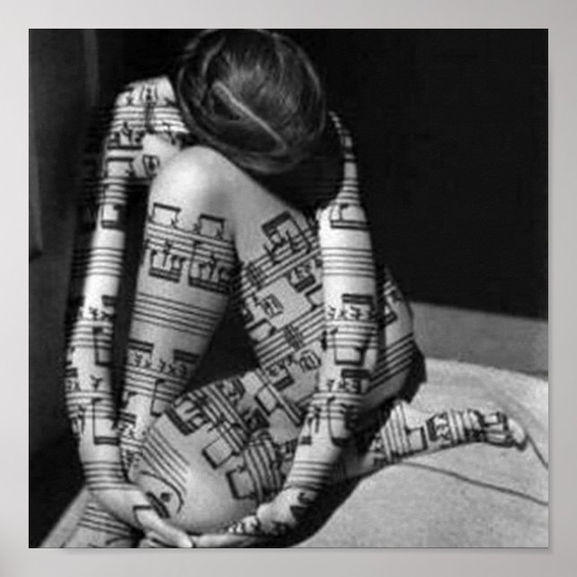 Musica-artista,blanco y negro poster (Framsidan)