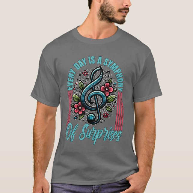 Musicacher varje dag är en Symphony Music Älskare  T Shirt (Framsida)