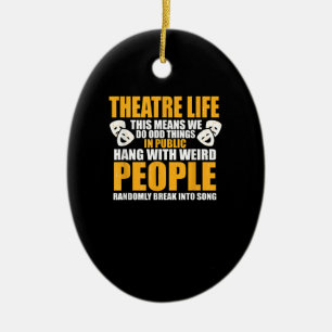 Musical Acter Actress Nerd Drama Acting Manar Wome Julgransprydnad Keramik