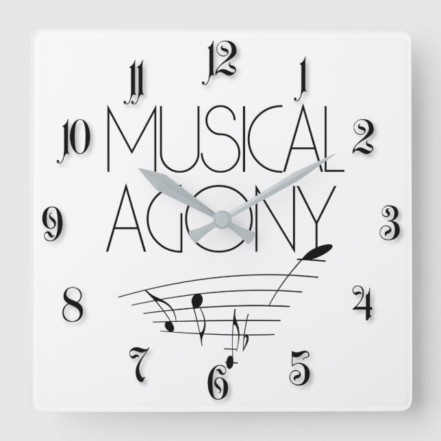 Musical agony fyrkantig klocka (Framsida)