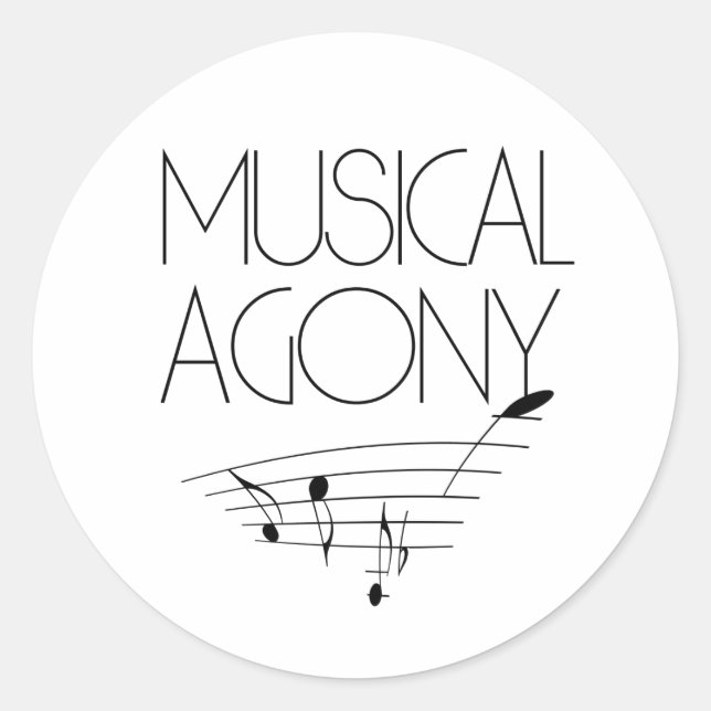Musical agony runt klistermärke (Framsida)