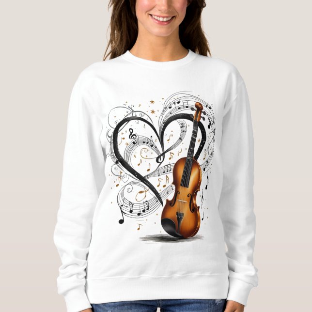 ❤️ 💕 Musical Älskare; 🎻 💘 Melody of Romantik 🌹 T Shirt (Framsida)