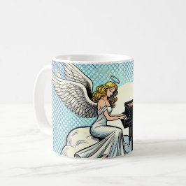 Musical Angel at the piano Kaffemugg