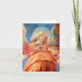 Musical angel playing the violin fresco kort