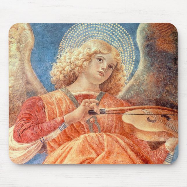 Musical angel playing the violin fresco musmatta (Framsidan)