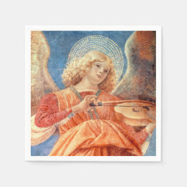 Musical angel playing the violin fresco pappersservett