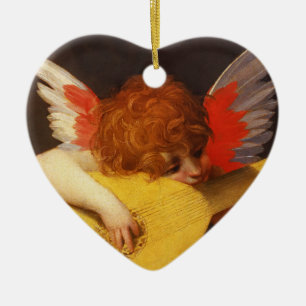 Musical Angel Vintage Heart Julgransprydnad Keramik