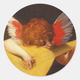 Musical Angel Vintage-julen Runt Klistermärke
